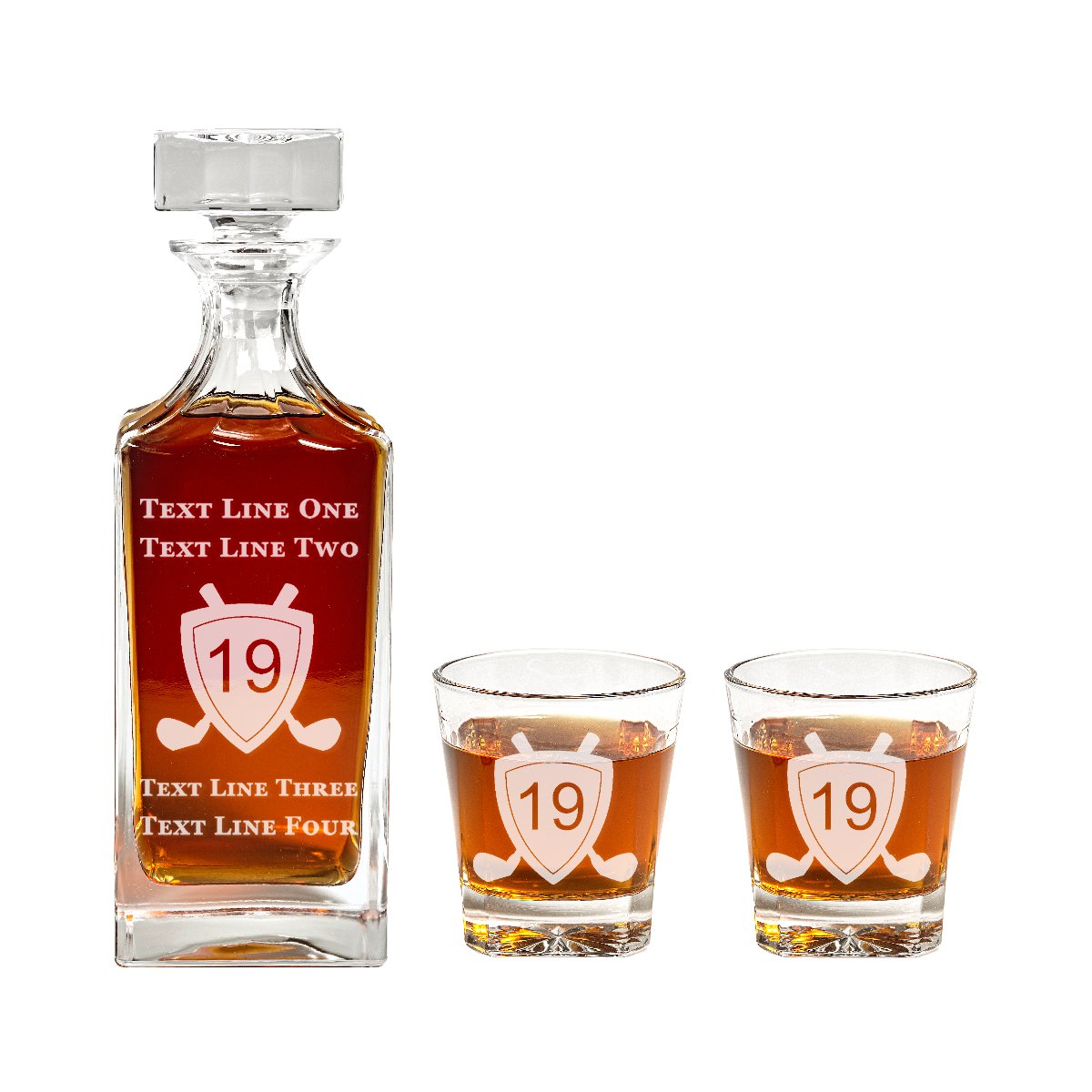 19th Hole Decanter Set - Groovy Groomsmen Gifts