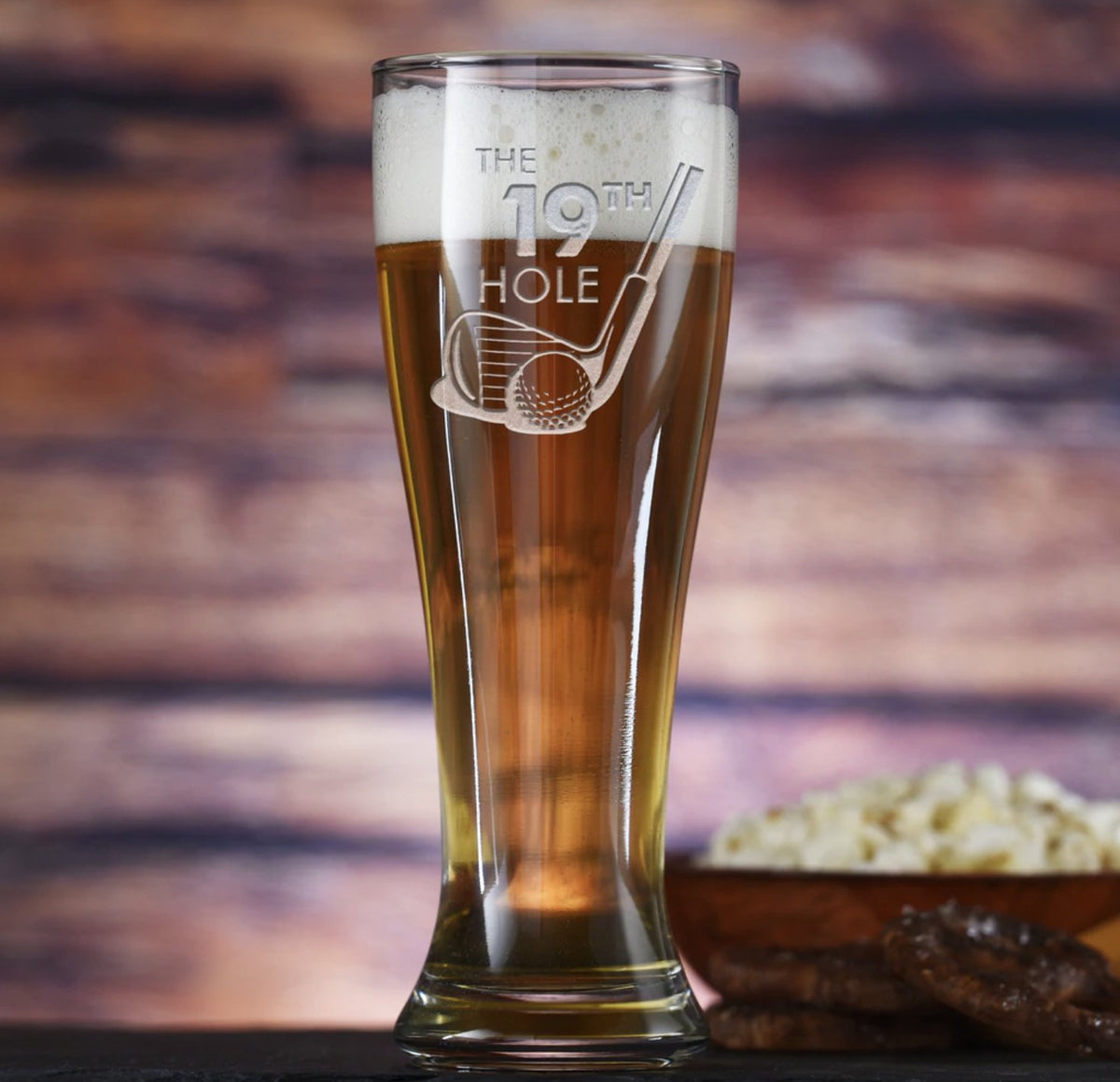 Golf 19th Hole Pilsner Glass by Groovy Groomsmen Gifts