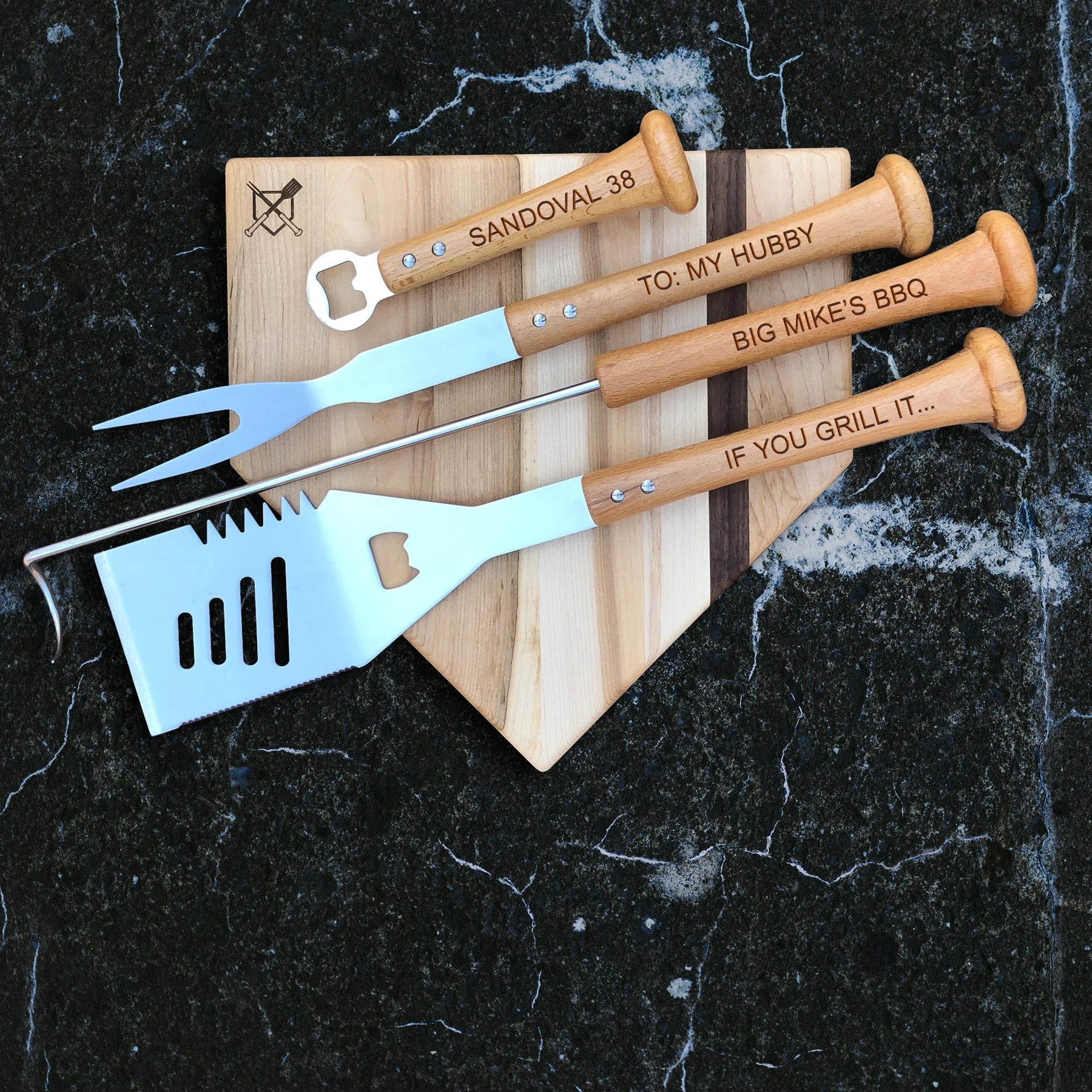 Grill 6 Tool Player Grill Tool Set by Groovy Groomsmen Gifts