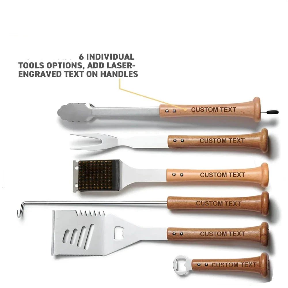 Grill 6 Tool Player Grill Tool Set by Groovy Groomsmen Gifts