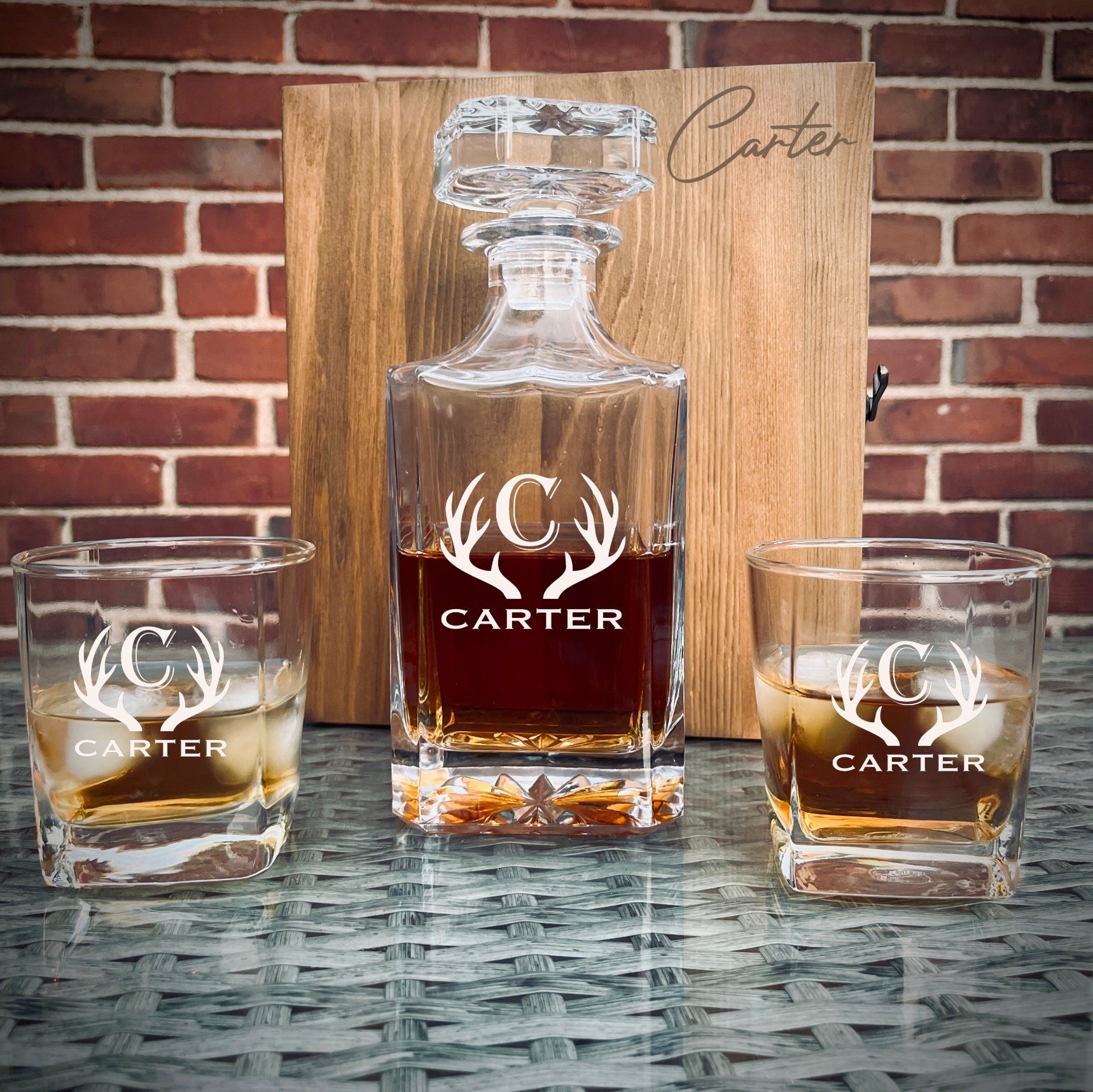 Personalized Decanter Box Set