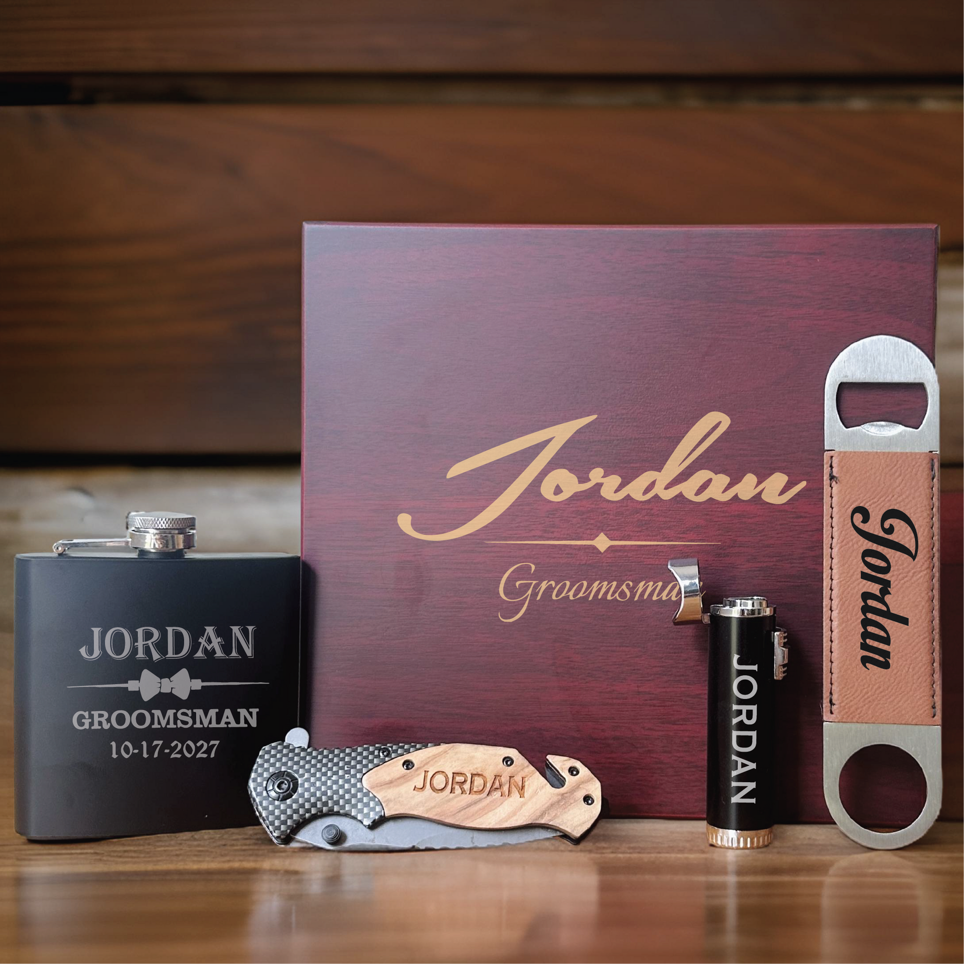 groomsmen box sets engraved