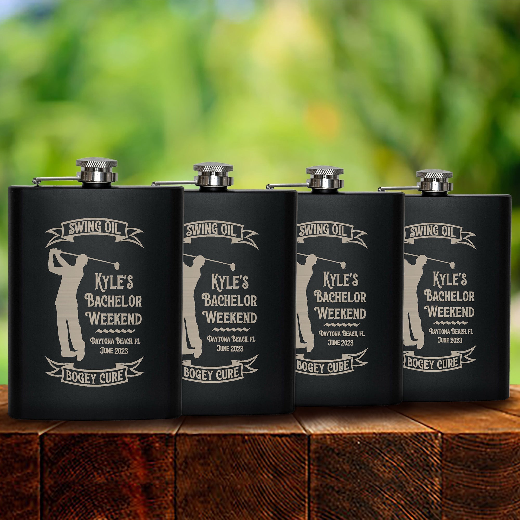 Flask A Swig And A Swing by Groovy Groomsmen Gifts