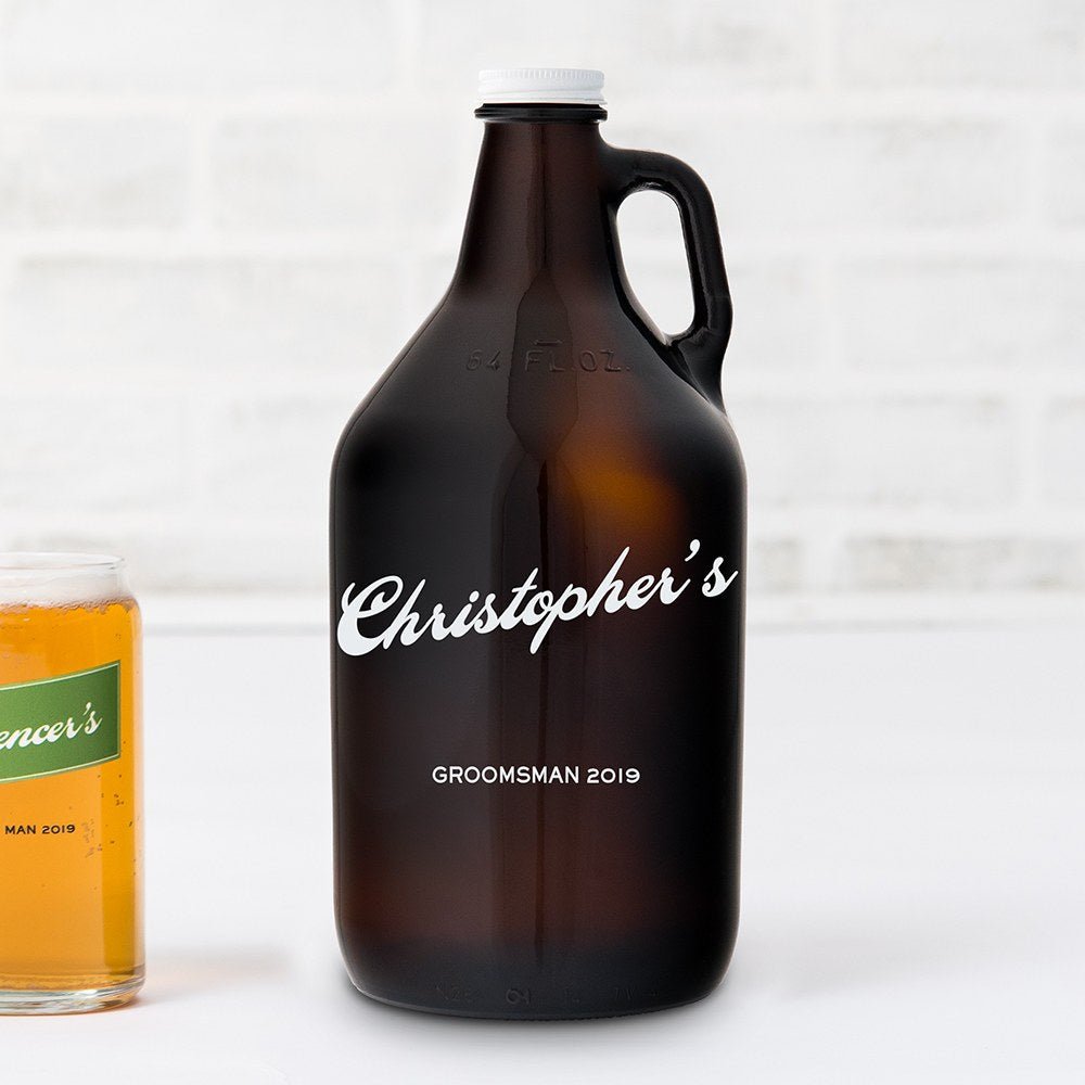 Bar Angry Amber Growler by Groovy Groomsmen Gifts