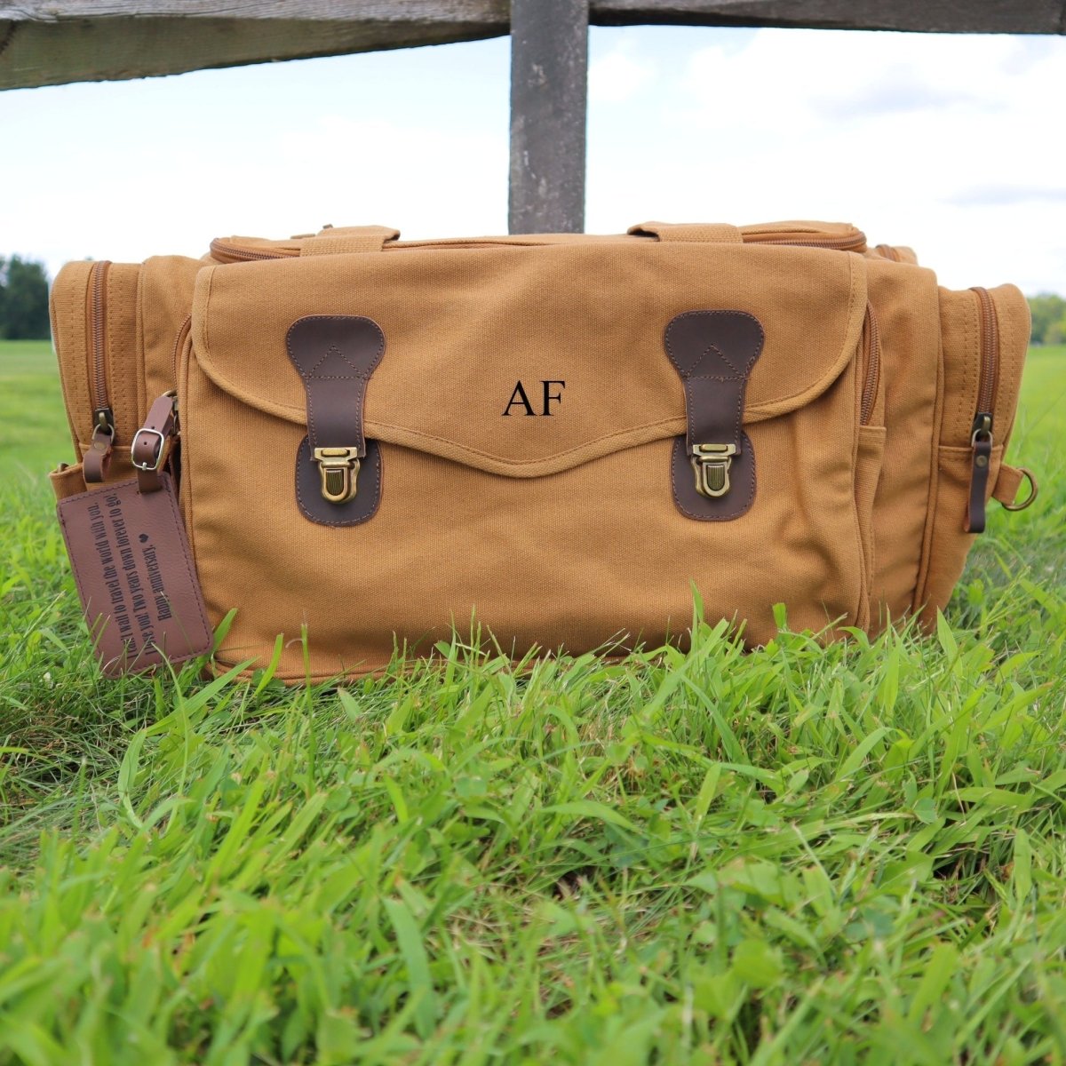 Anniversary Duffle by Groovy Groomsmen Gifts