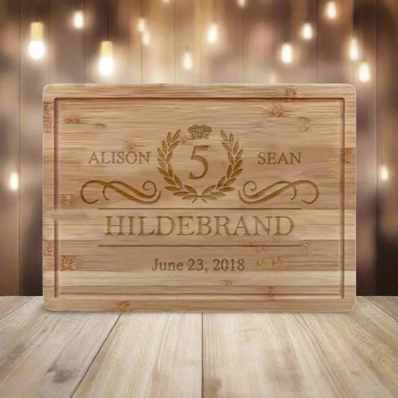 Anniversary Wooden Anniversary Cutting Board by Groovy Groomsmen Gifts