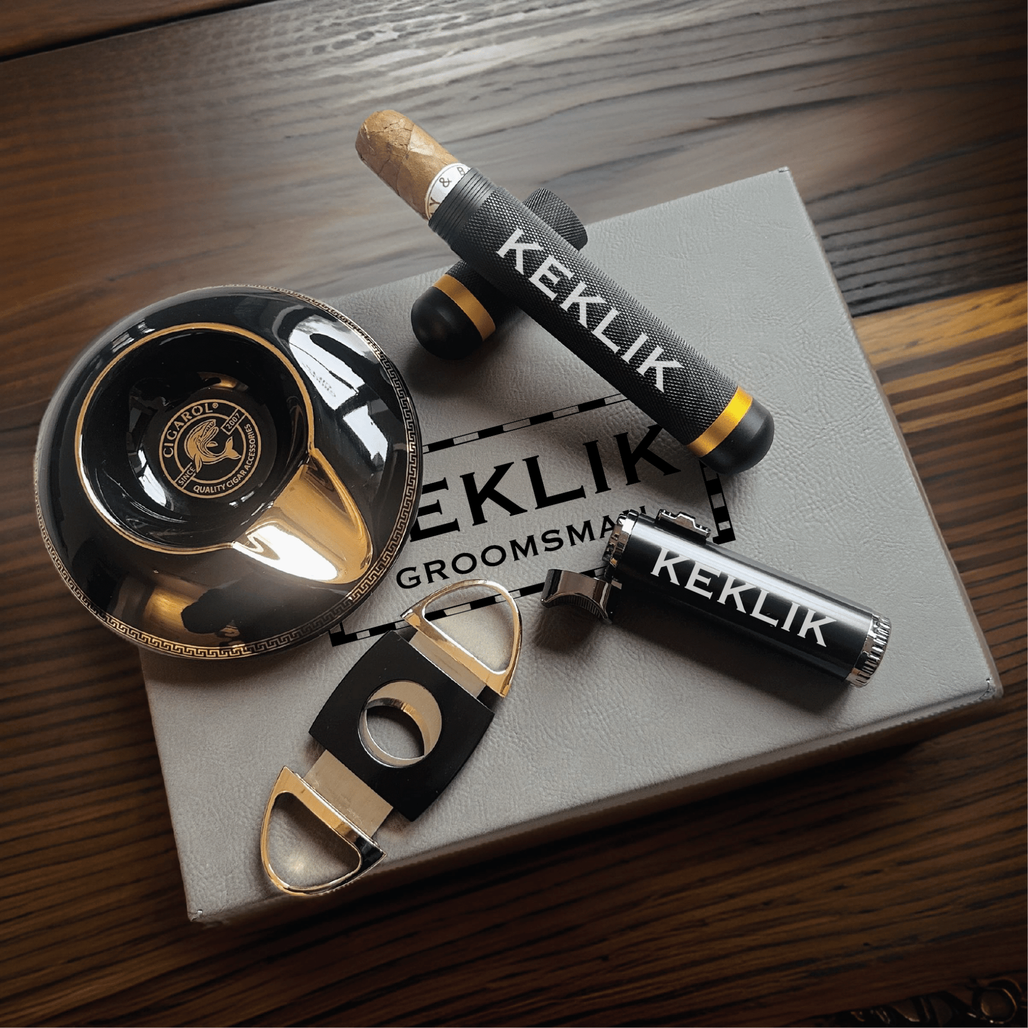 Ashtray Sir Stogie Set by Groovy Groomsmen Gifts