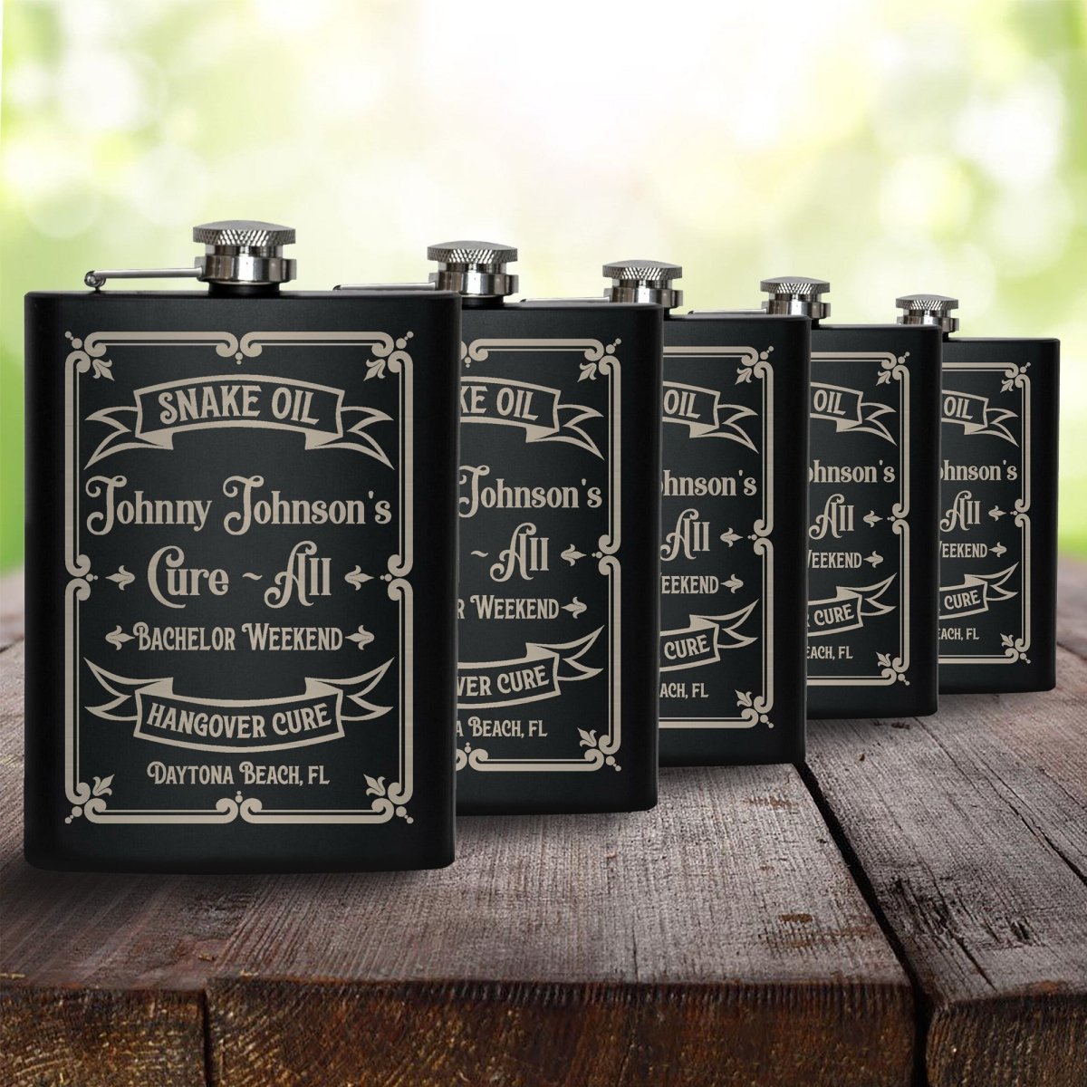 Bachelor Party Bachelor Party Personalized Flask by Groovy Groomsmen Gifts