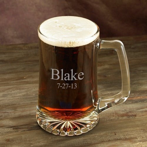 Bar 25 oz Custom Beer Mug by Groovy Groomsmen Gifts