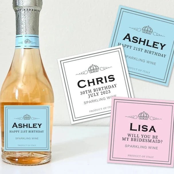 Bar Custom Prosecco Champagne Label by Groovy Groomsmen Gifts