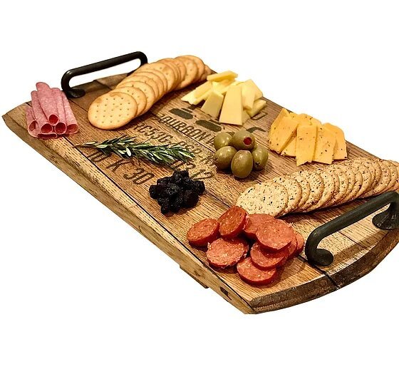 Bar Barrel Head Charcuterie Board by Groovy Groomsmen Gifts