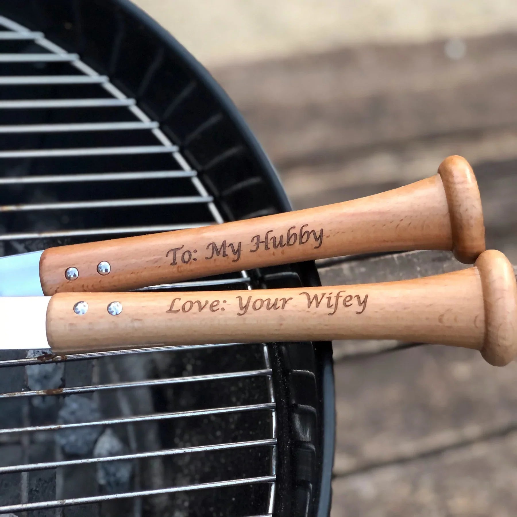 Baseball Turn - Two Grill Tool Set by Groovy Groomsmen Gifts