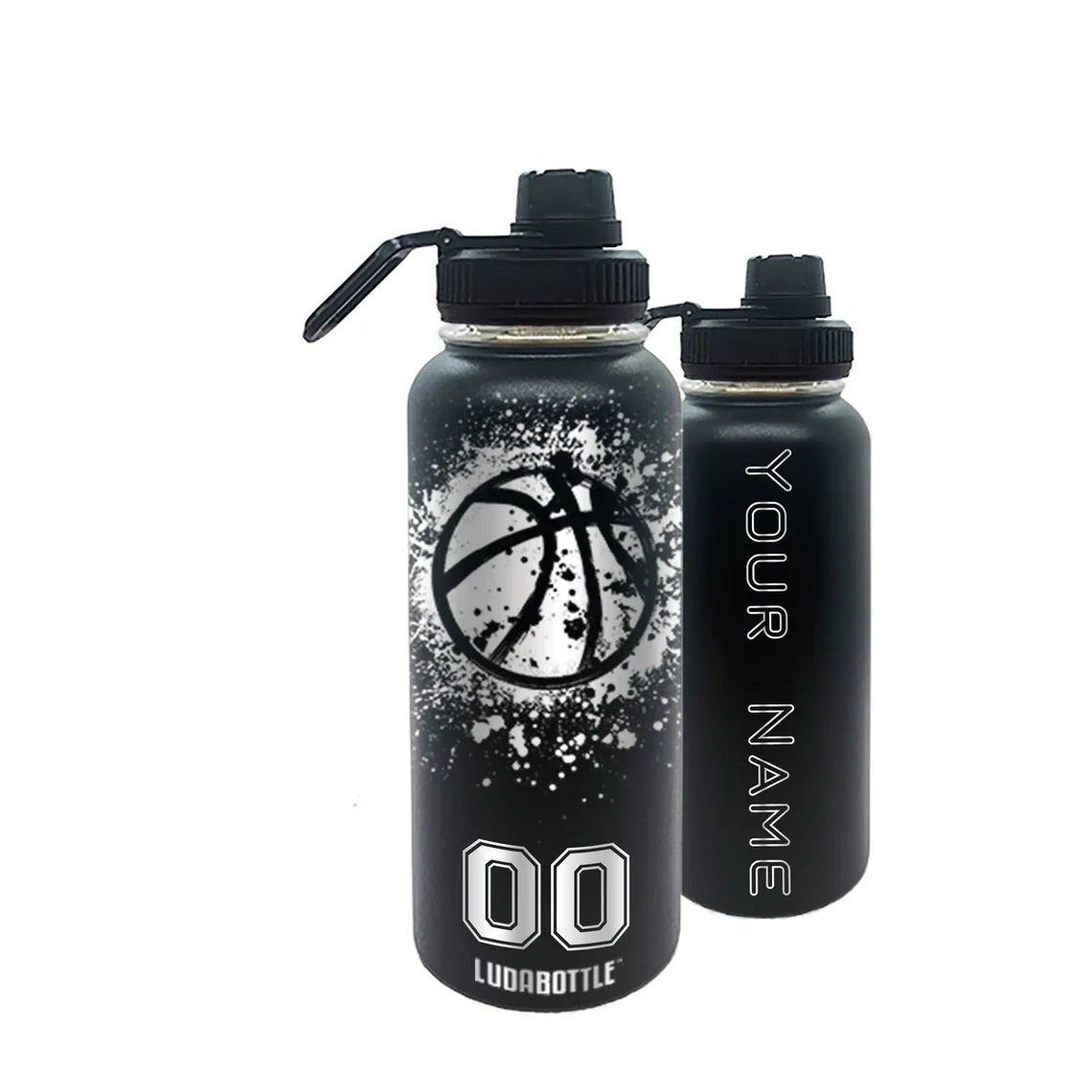 Basketball Engraved Water Bottle - Groovy Groomsmen Gifts