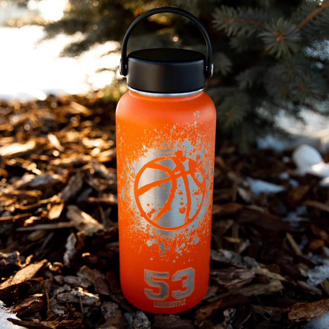 Basketball Engraved Water Bottle - Groovy Groomsmen Gifts