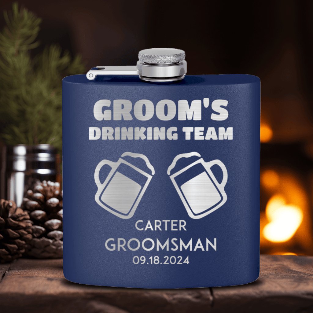 Groomsman Flasks Beer Drinking Team Flask by Groovy Groomsmen Gifts