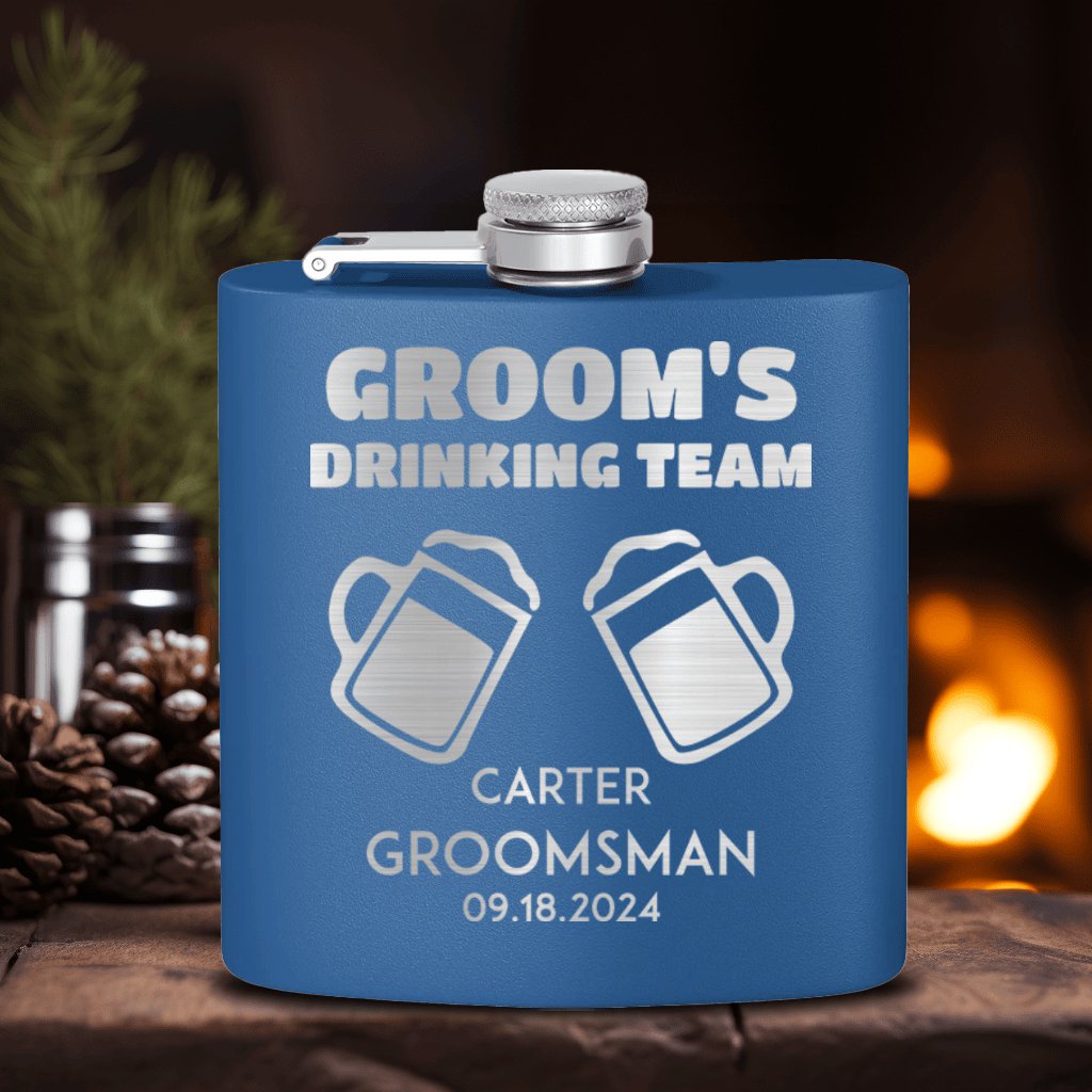 Groomsman Flasks Beer Drinking Team Flask by Groovy Groomsmen Gifts