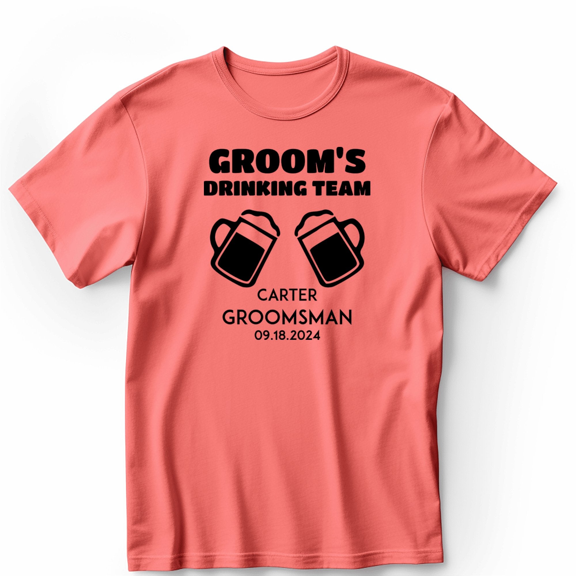 Groomsman Mens T Shirt Beer Drinking Team Mens T Shirt by Groovy Groomsmen Gifts