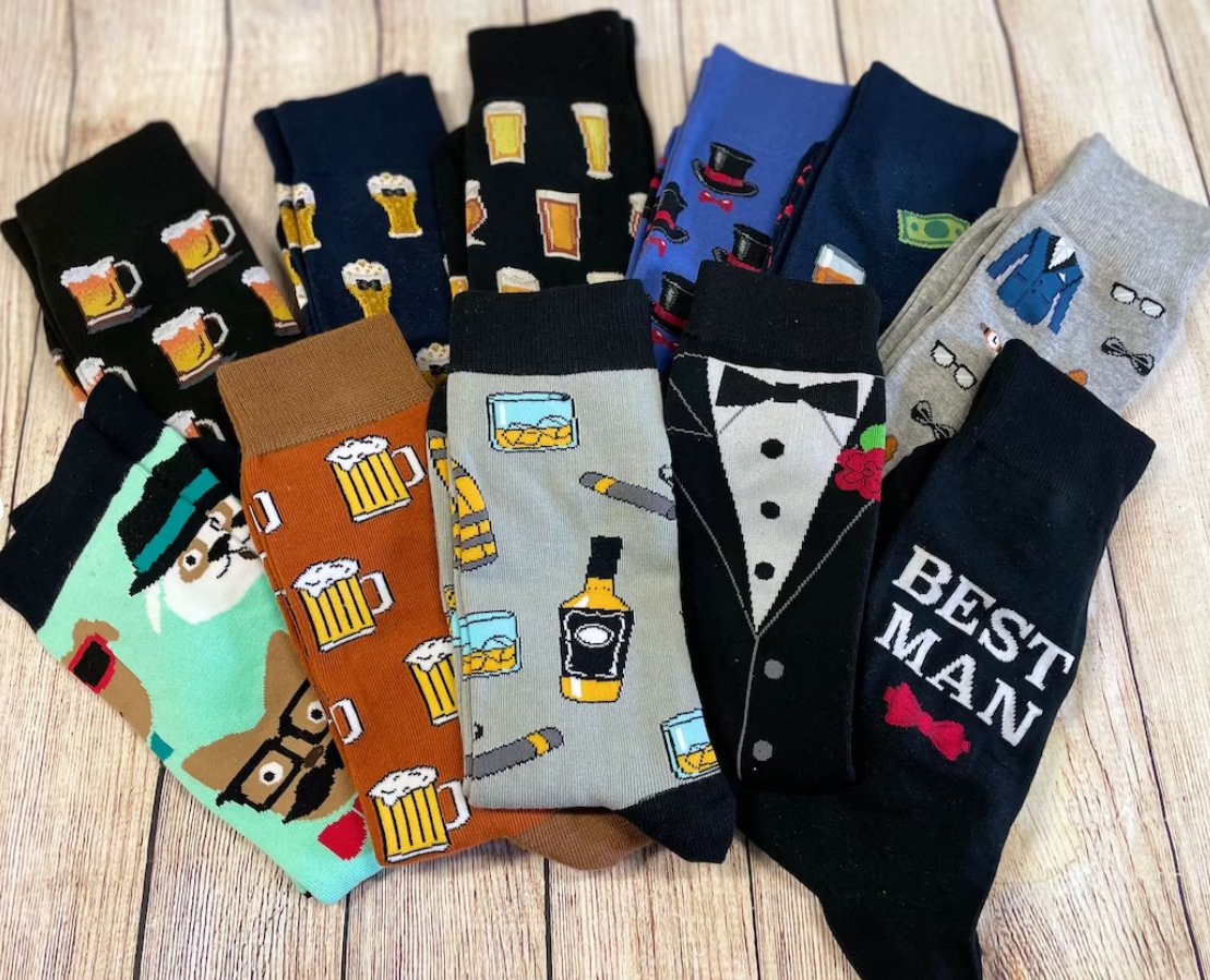 Socks Best Man Socks by Groovy Groomsmen Gifts