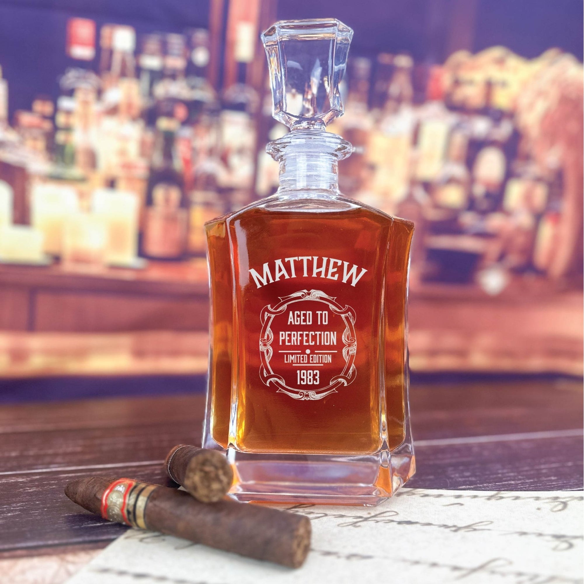 Birthday Aged To Perfection Decanter by Groovy Groomsmen Gifts