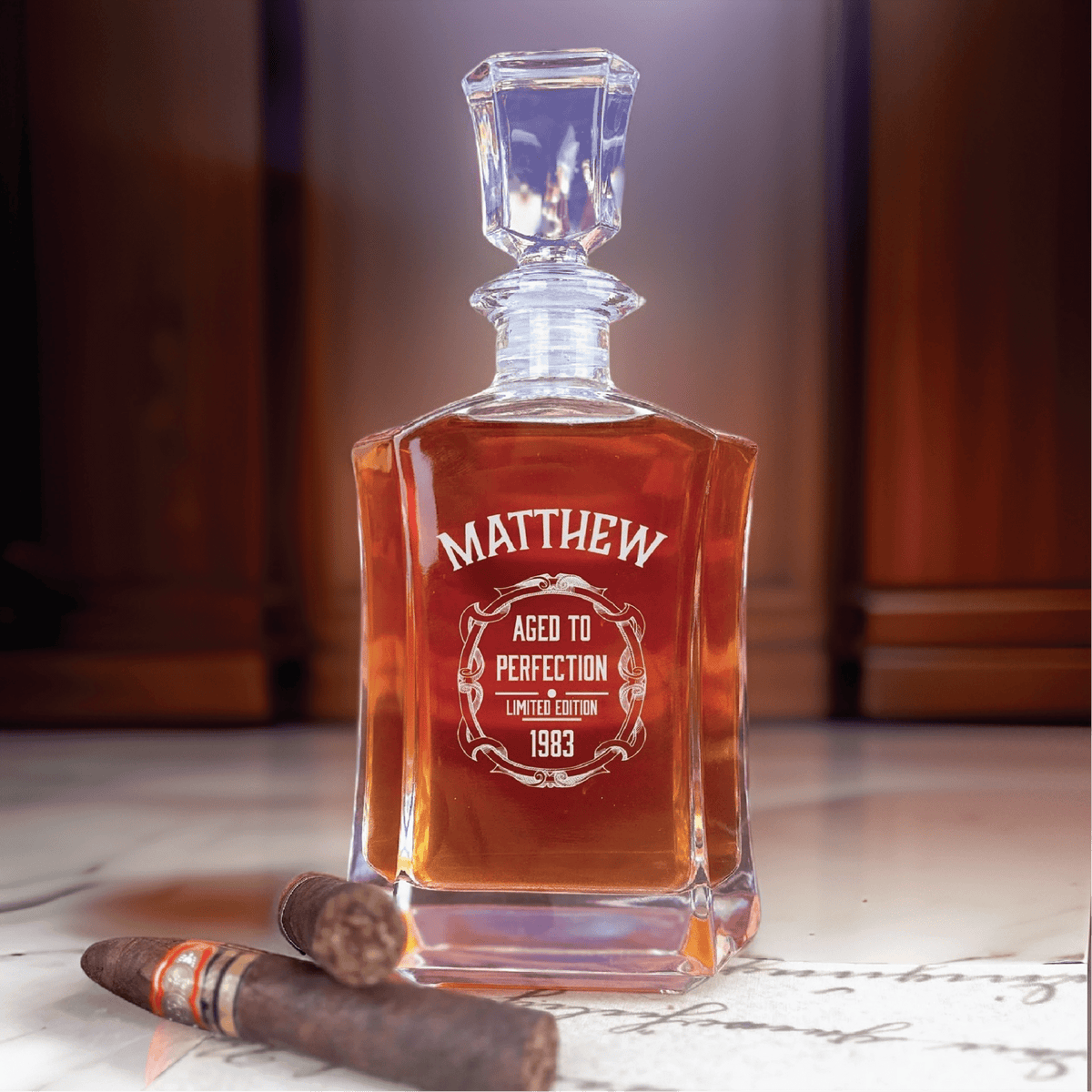 Birthday Aged To Perfection Decanter by Groovy Groomsmen Gifts