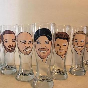 Caricature Bottle Ganger by Groovy Groomsmen Gifts