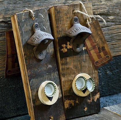 Bottle Openers Bourbon Barrel Beerheader by Groovy Groomsmen Gifts