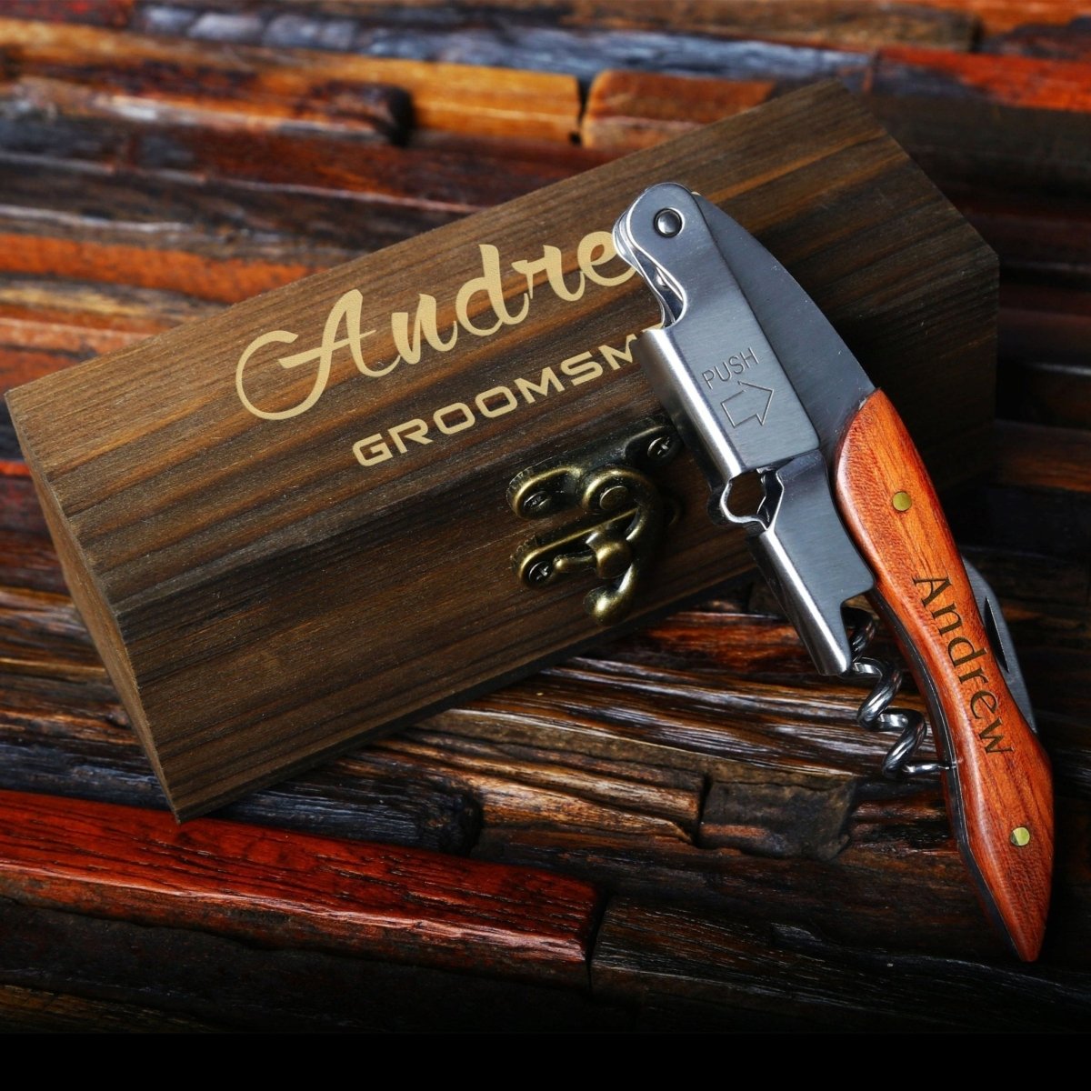 Bottle Openers Custom Wine Opener by Groovy Groomsmen Gifts