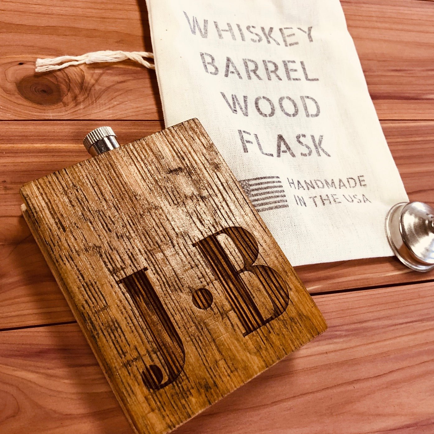 Flasks Bourbon Barrel Flask by Groovy Groomsmen Gifts