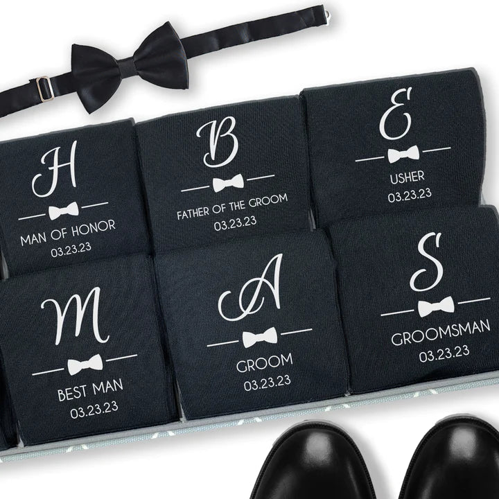 Socks Bow Tie Socks by Groovy Groomsmen Gifts