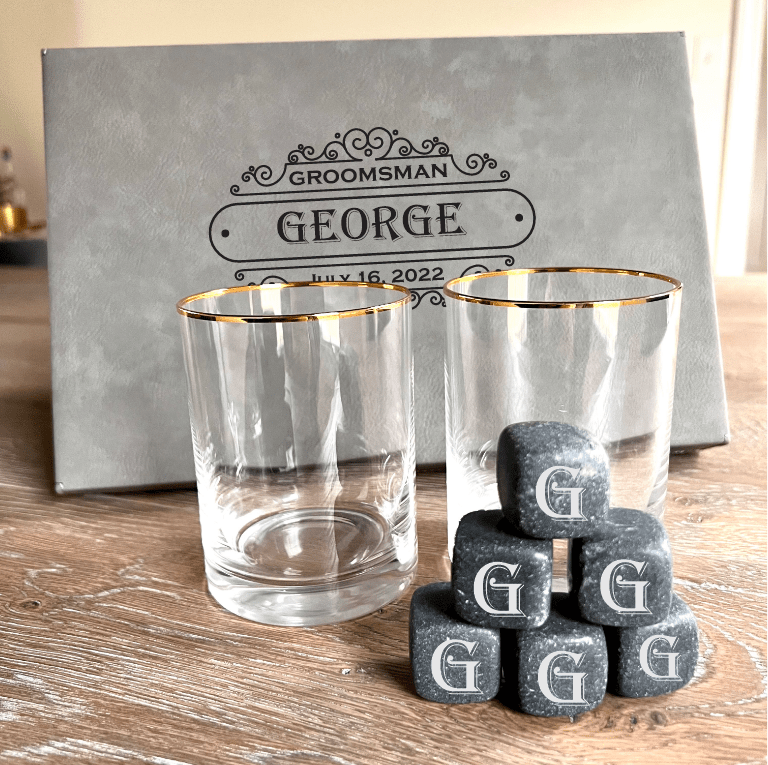 Box Set Golden Groomsman by Groovy Groomsmen Gifts