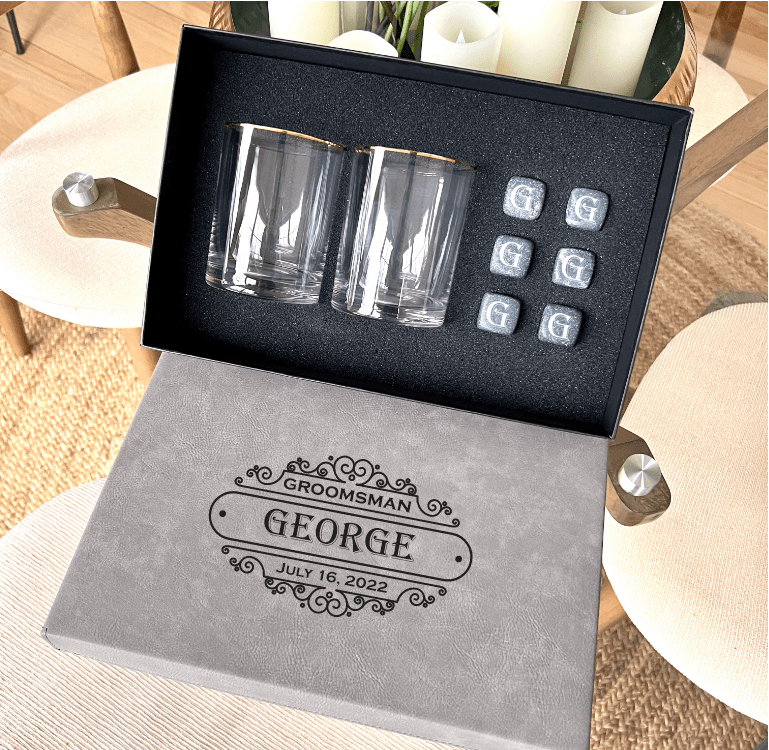 Box Set Golden Groomsman by Groovy Groomsmen Gifts