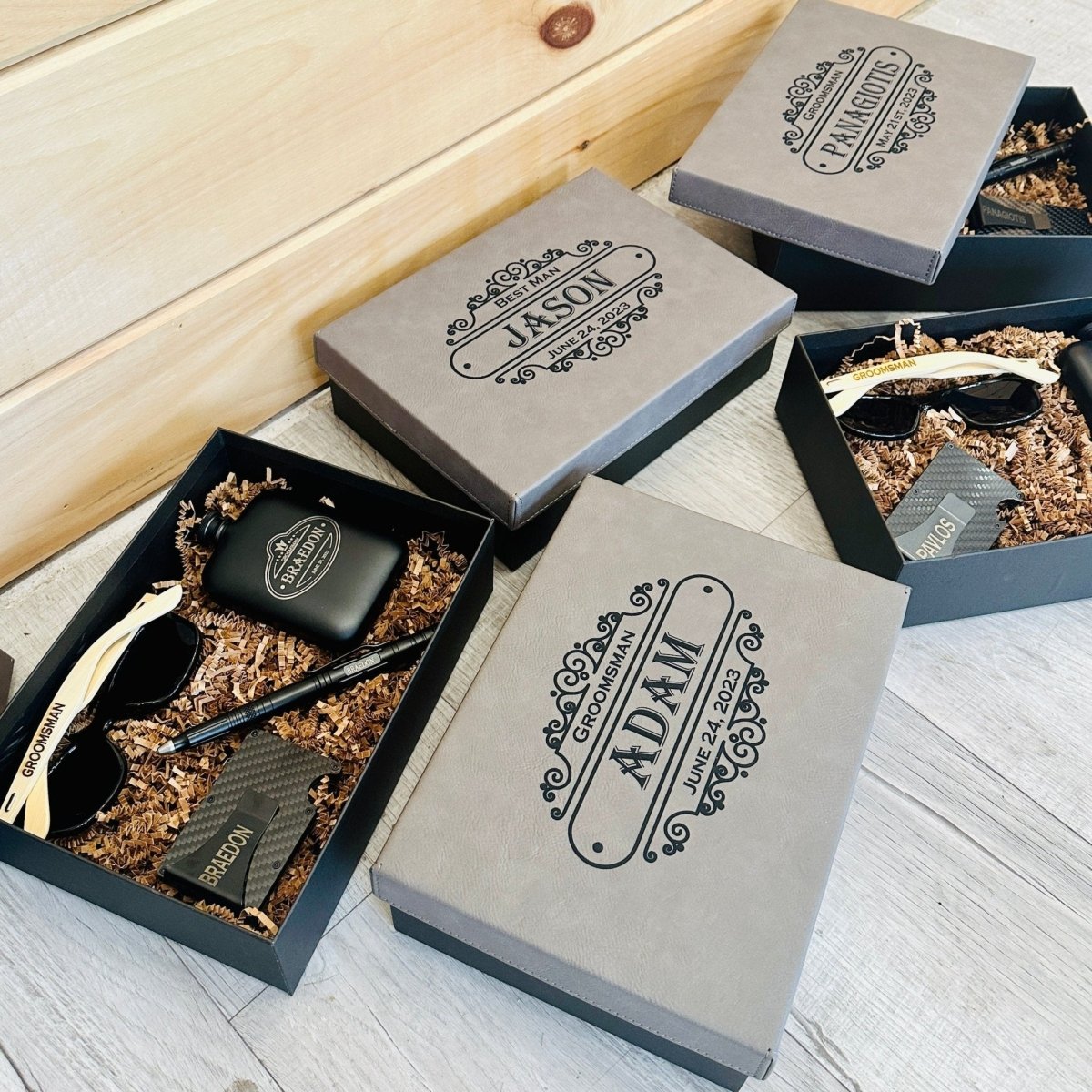 Box Set Groomsmen Gear by Groovy Groomsmen Gifts