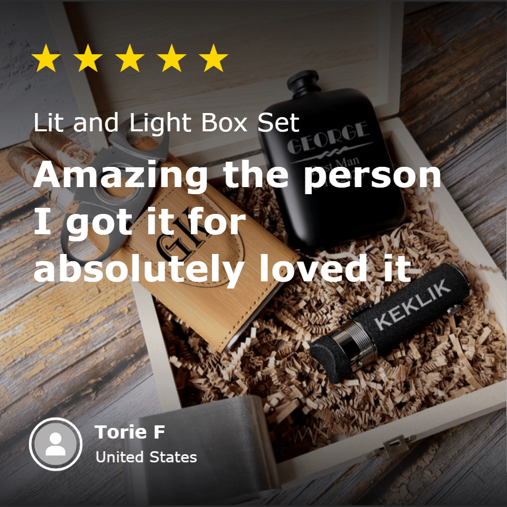 Box Set Lit And Light by Groovy Groomsmen Gifts