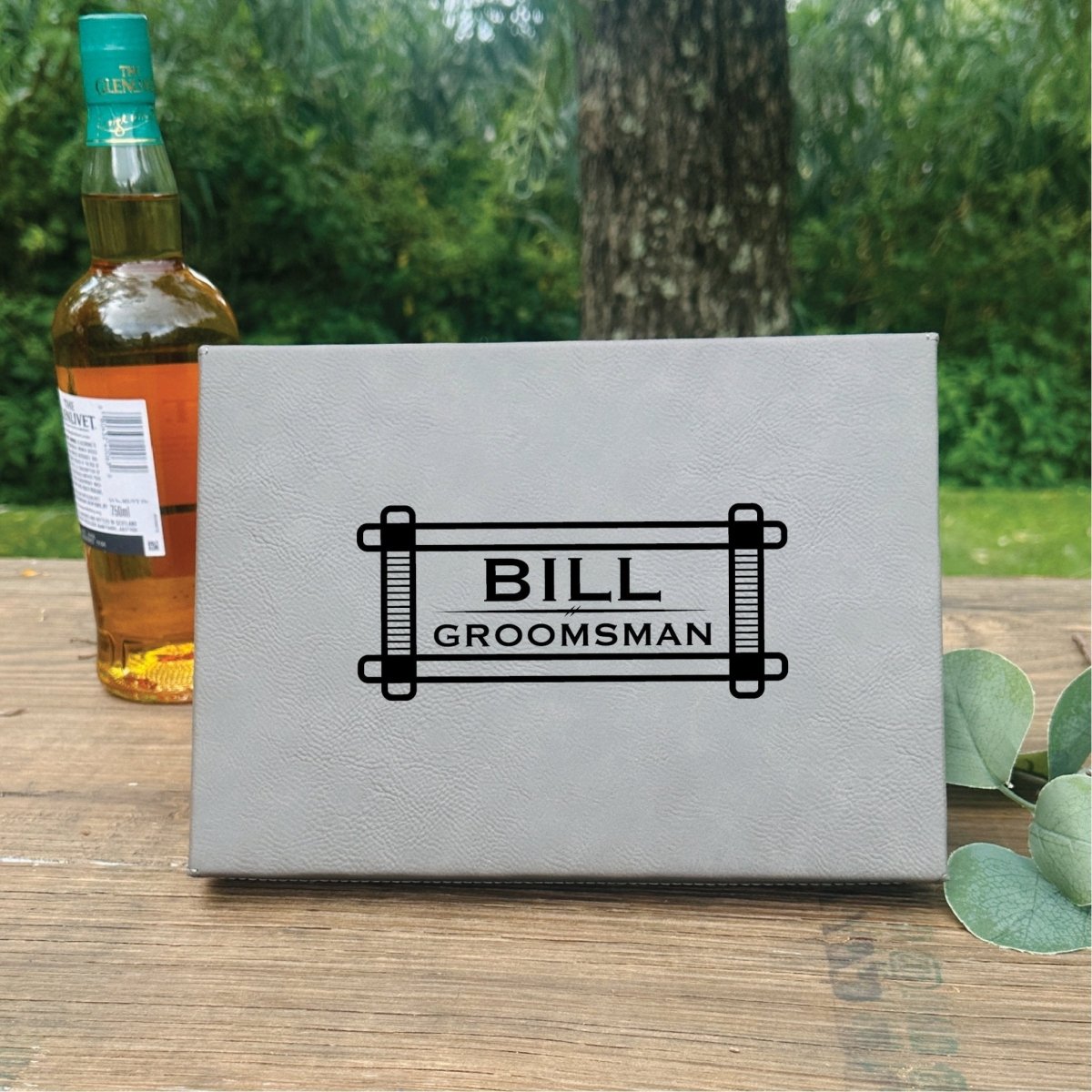 Box Set Personalized Groom's Crew Gift Set by Groovy Groomsmen Gifts