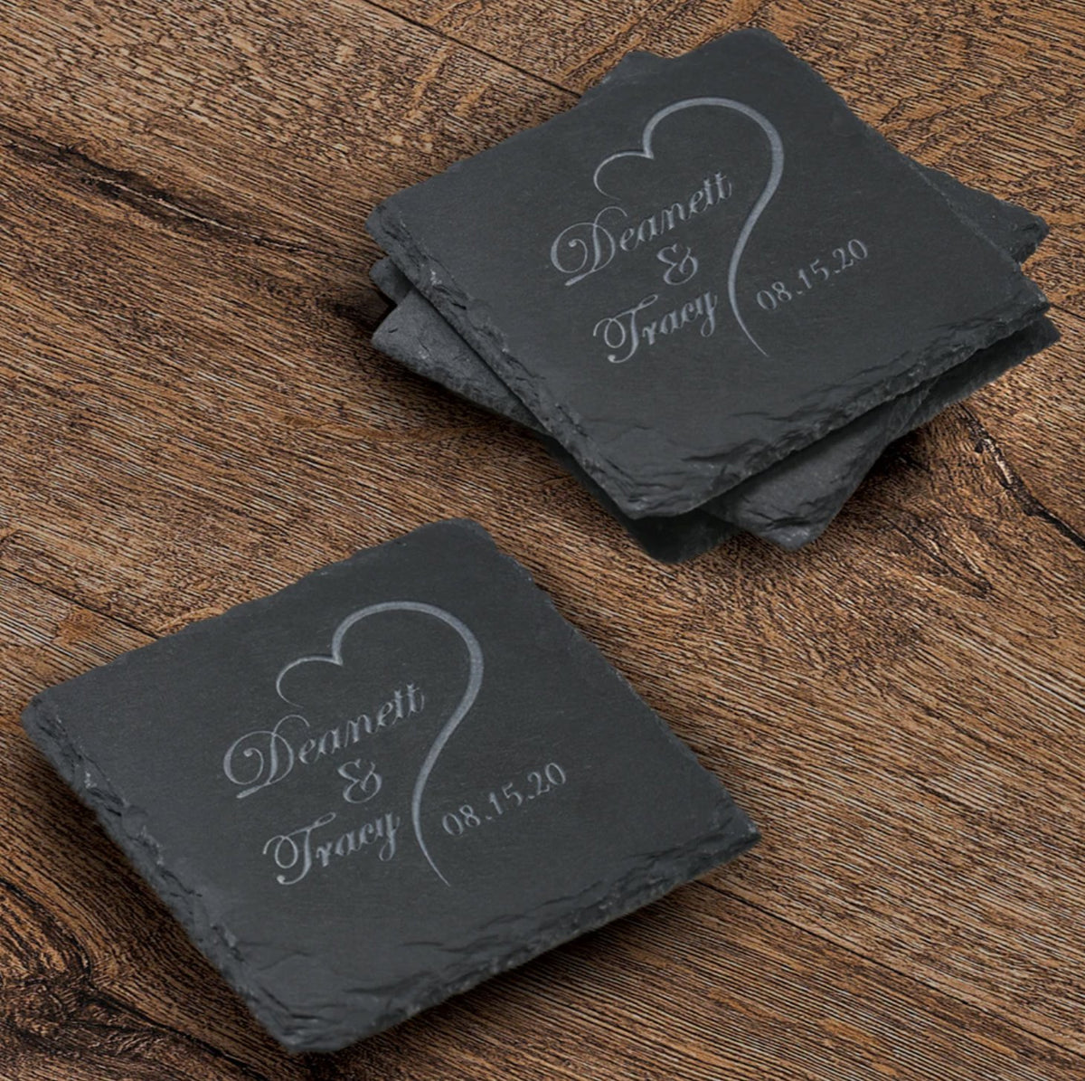 Bride And Groom Slate Coaster - Groovy Groomsmen Gifts