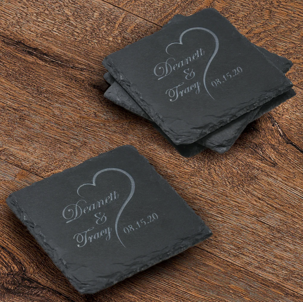 Bride And Groom Slate Coaster