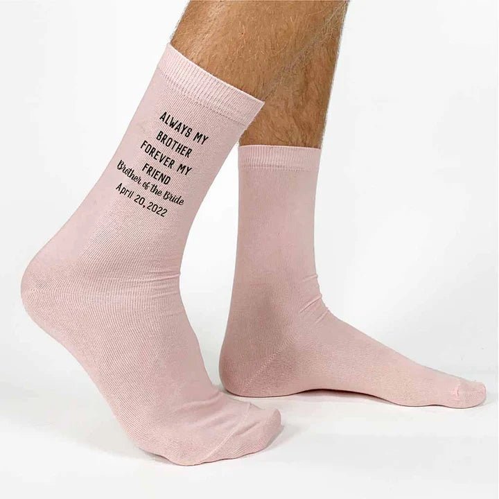 Socks Brother of the Bride Socks by Groovy Groomsmen Gifts