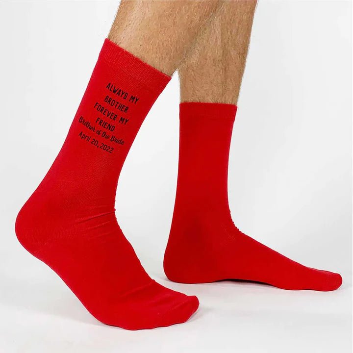 Socks Brother of the Bride Socks by Groovy Groomsmen Gifts