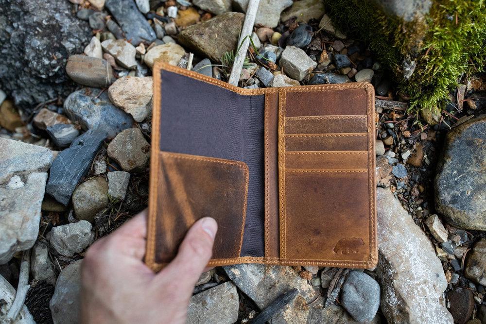 Buffalo Leather Passport Wallet - Groovy Groomsmen Gifts