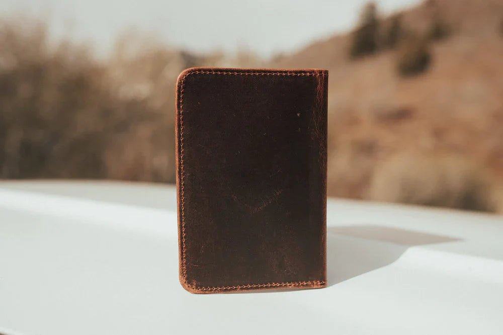 Buffalo Leather Passport Wallet - Groovy Groomsmen Gifts