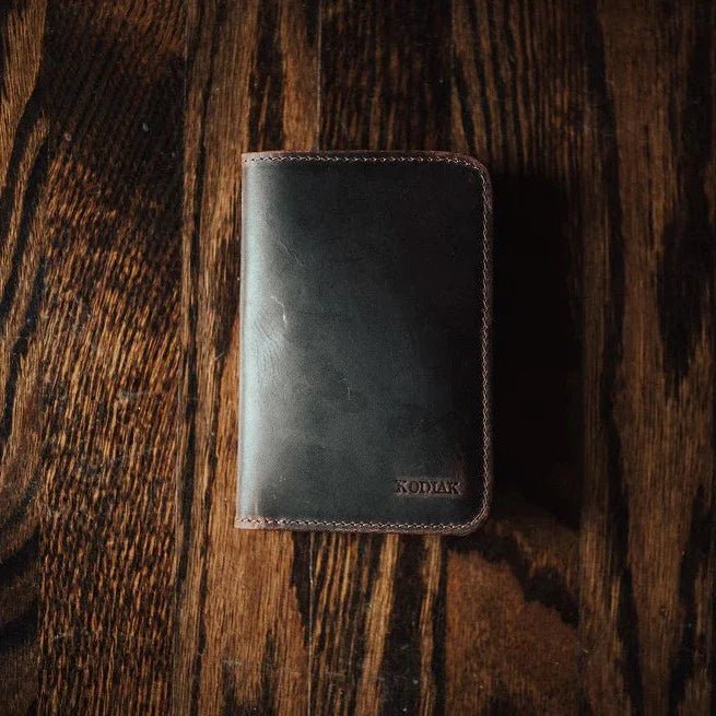 Buffalo Leather Passport Wallet - Groovy Groomsmen Gifts