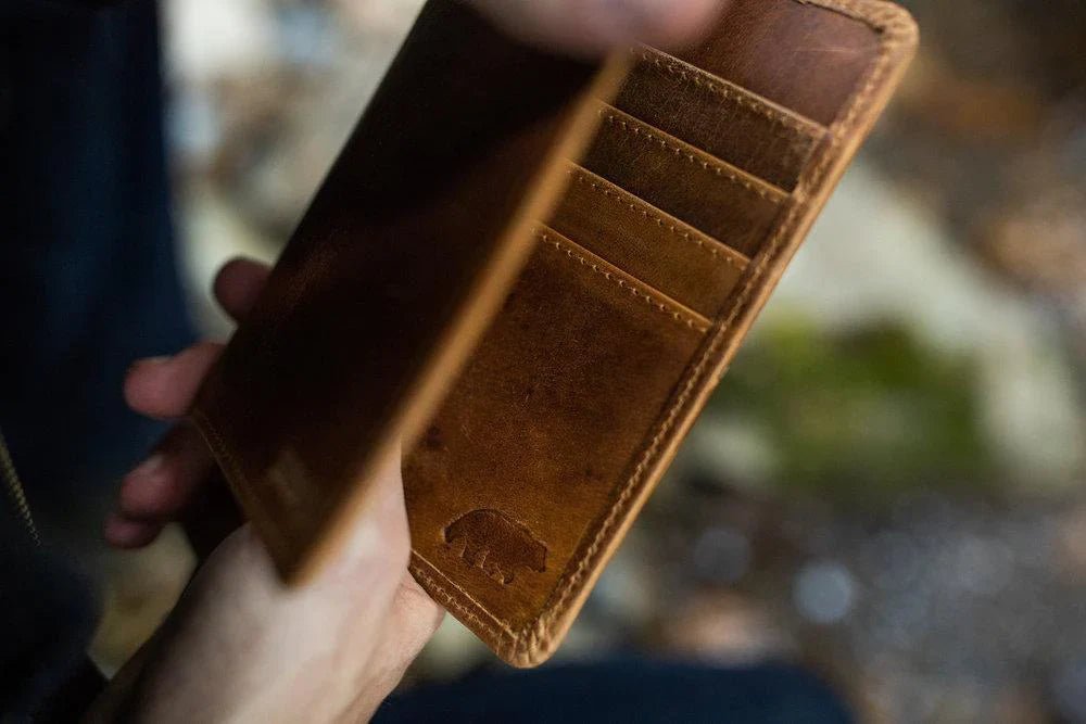 Buffalo Leather Passport Wallet - Groovy Groomsmen Gifts