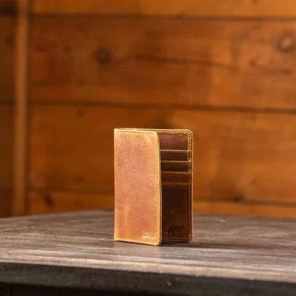 Buffalo Leather Passport Wallet - Groovy Groomsmen Gifts