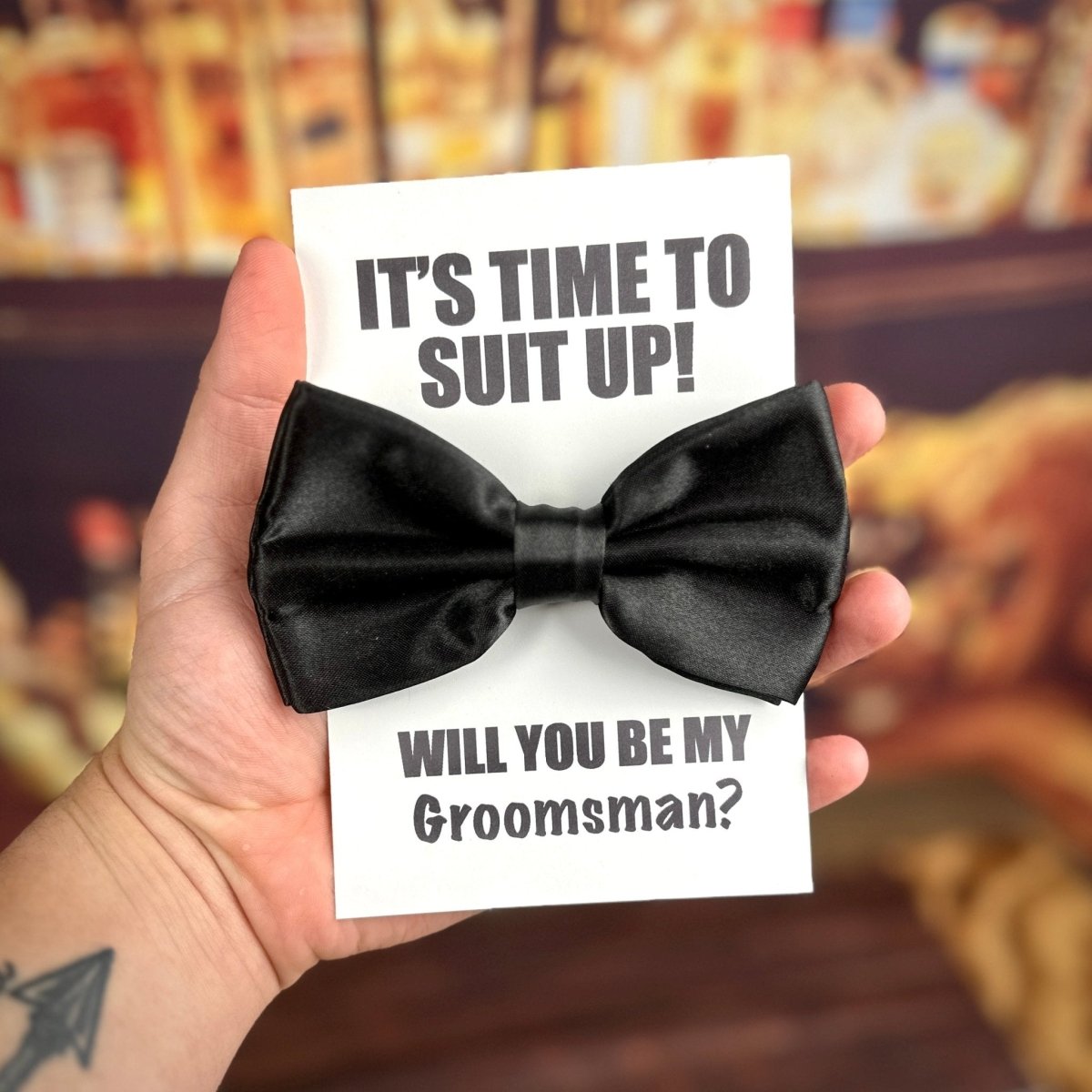 card Bowtie Proposal by Groovy Groomsmen Gifts