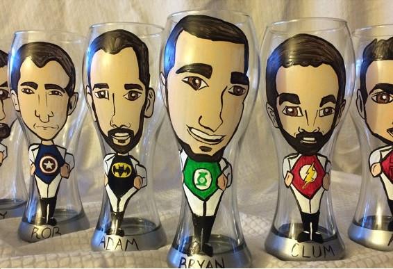 Caricature Bottle Ganger by Groovy Groomsmen Gifts