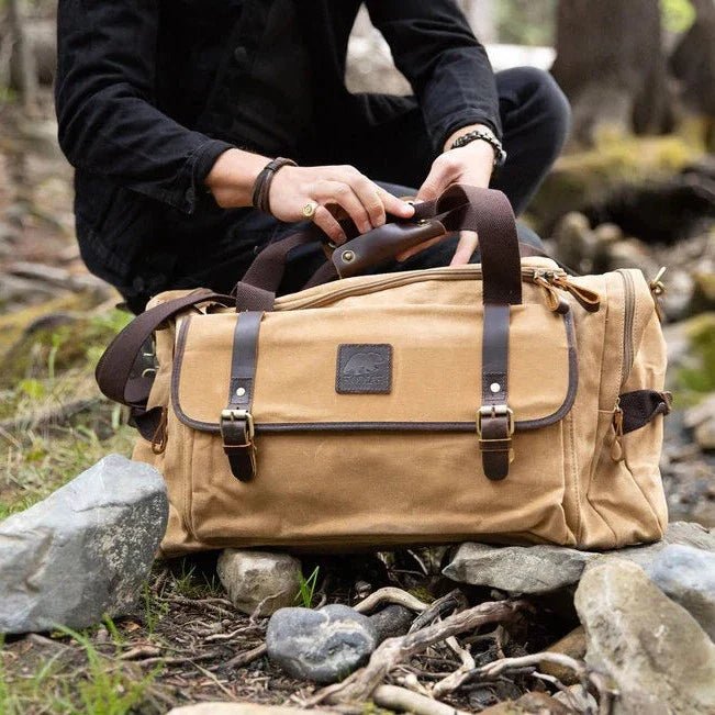 Carry - on Canvas Duffle - Groovy Groomsmen Gifts