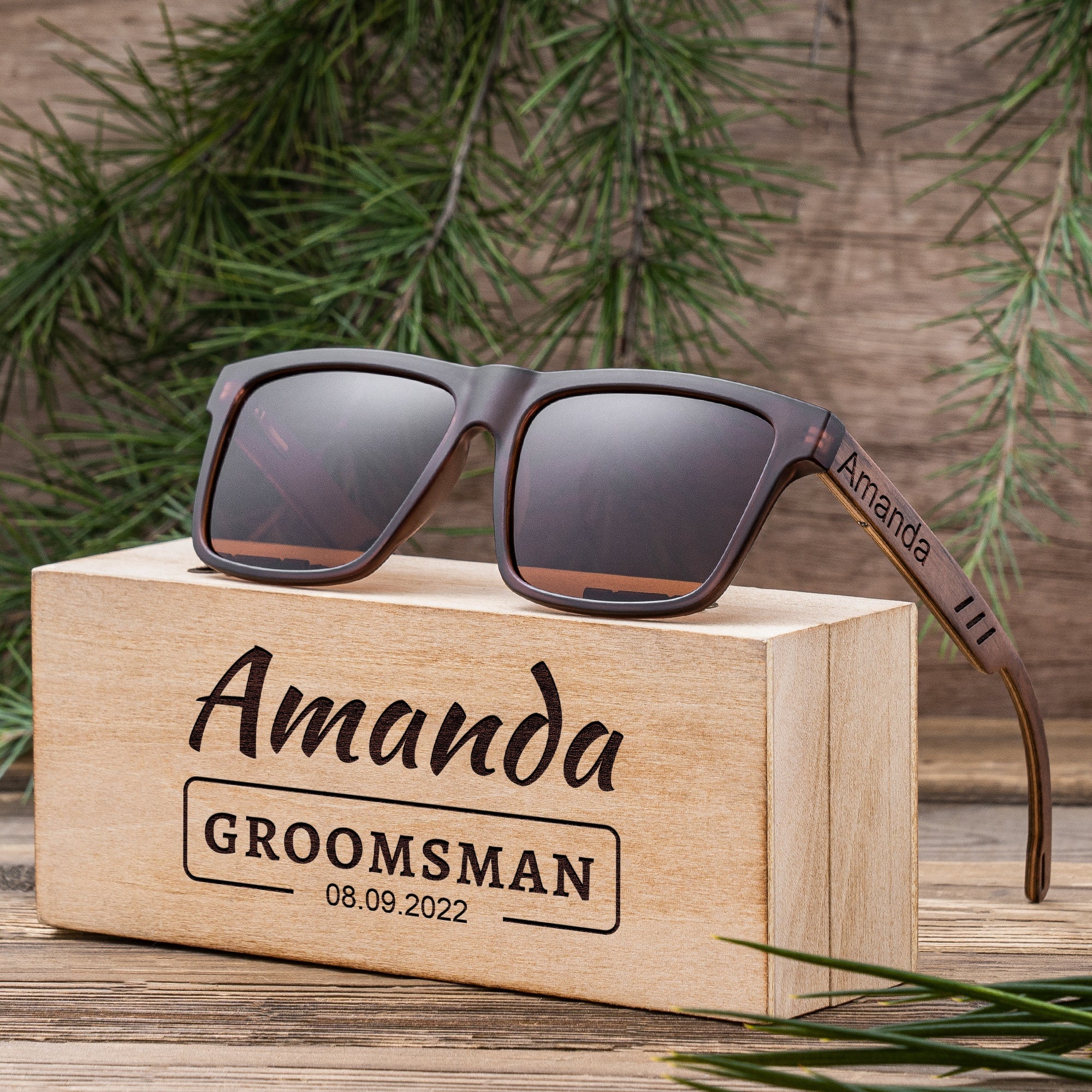 Sunglasses Cedar Shades by Groovy Groomsmen Gifts