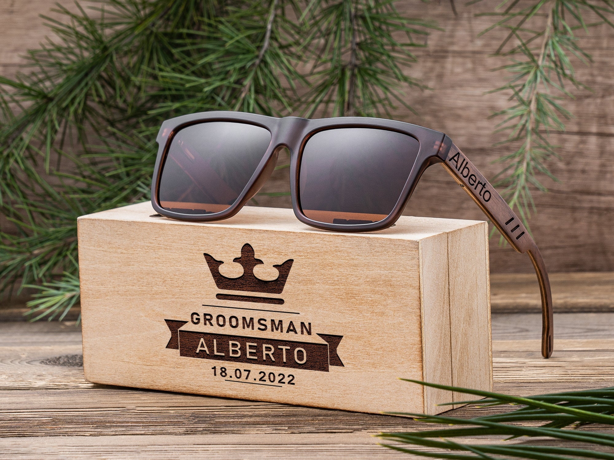 Sunglasses Cedar Shades by Groovy Groomsmen Gifts