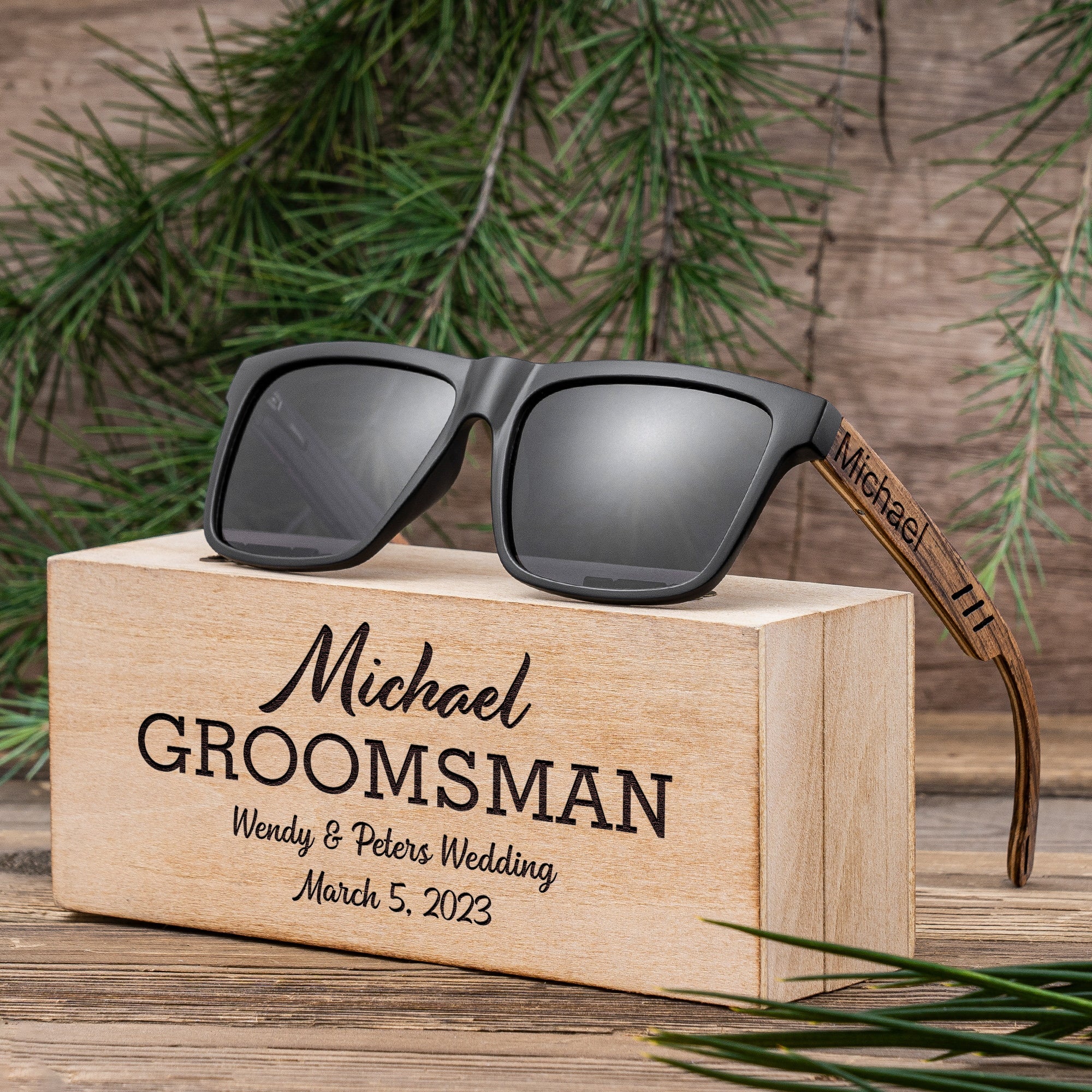 Sunglasses Cedar Shades by Groovy Groomsmen Gifts