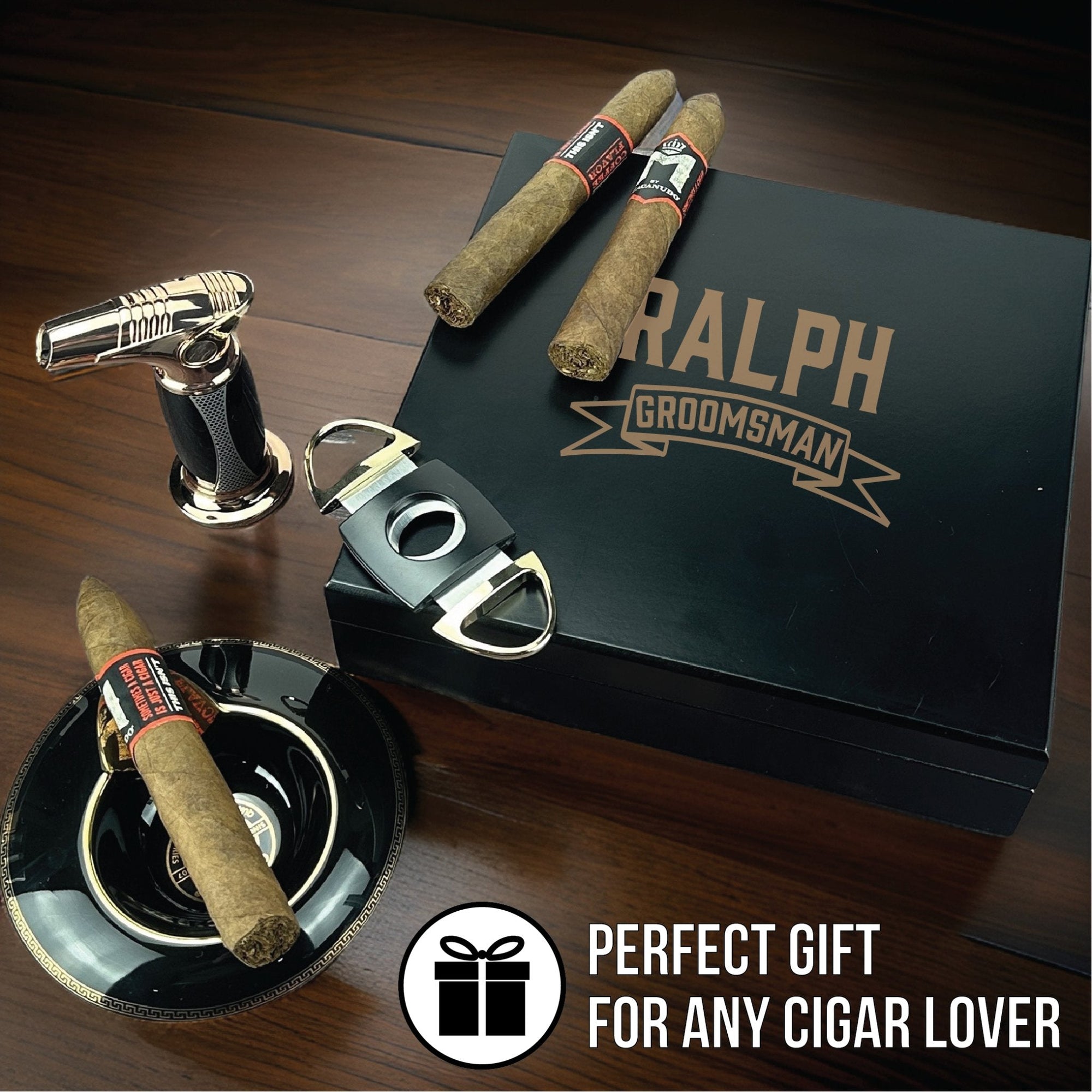 Cigar Gift Box Set Classic Groomsman Cigar Gift Set by Groovy Groomsmen Gifts